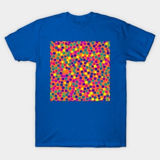 Colorful Confetti Dots Pattern T-Shirt